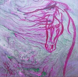 "Purple Horse Patronus" Art Print from my Original Work 8" x 8" Acid Free Stock